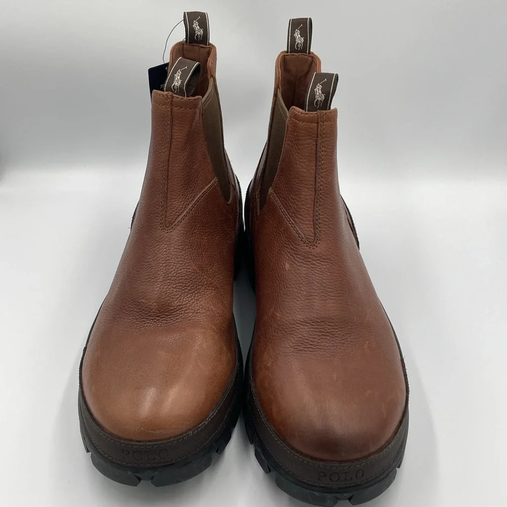 Polo Ralph Lauren Oslo Chelsea Chukka Ranger‎ Leather Boots Brown Men's Size 13